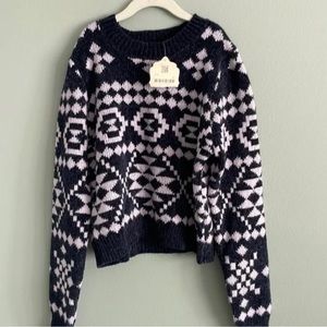 Altar’d State navy and purple sweater